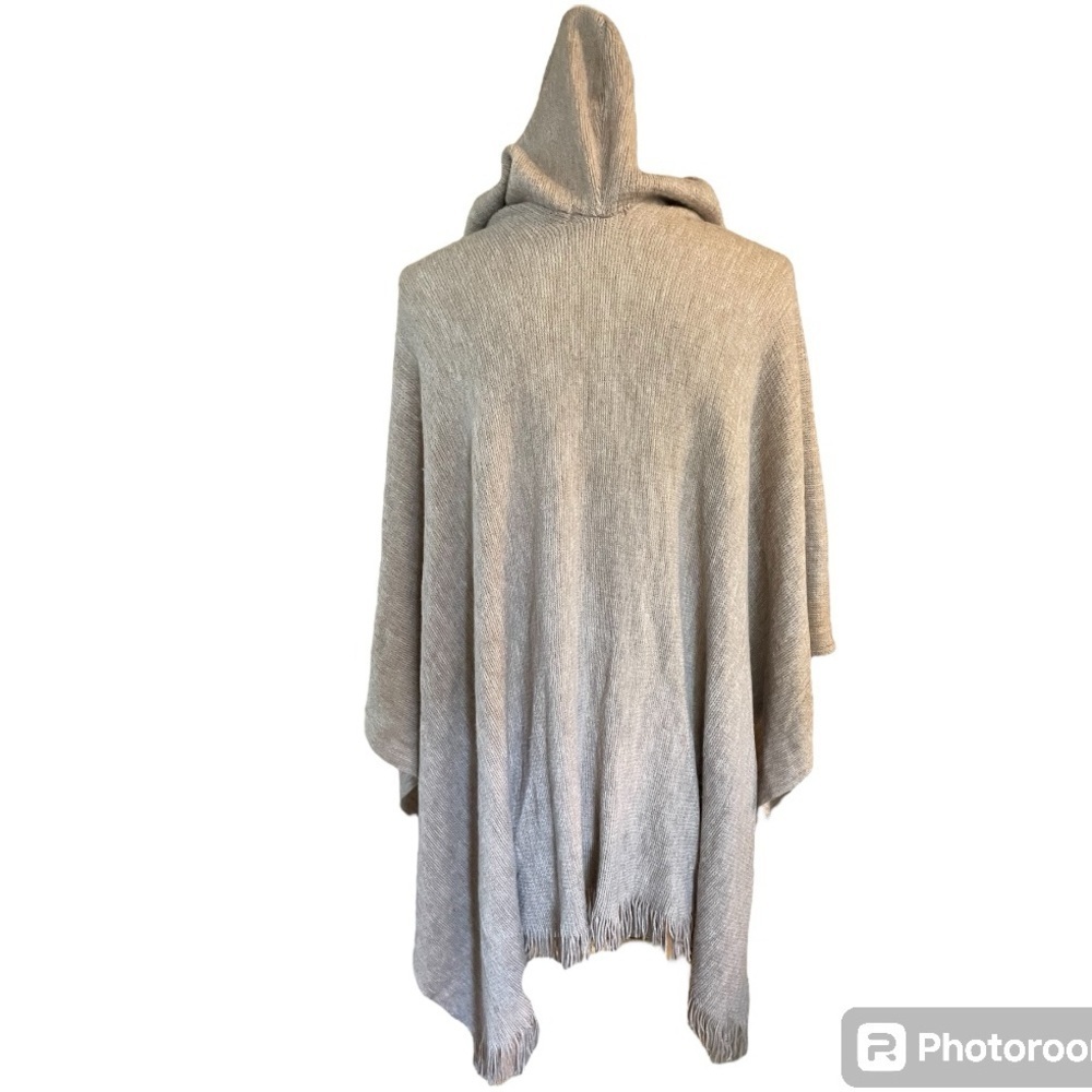Hooded Fringe Trim Shawl by Calvin Klein - Picture 11 of 12
